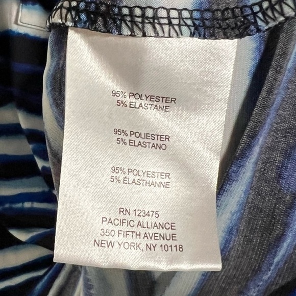 Ellen Tracy Blue Front Zipper Top Sz Medium - Picture 3 of 6